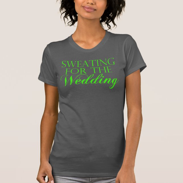 Camiseta Verde e Cinza Suando Para o Casamento (Frente)