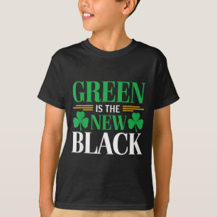 Camiseta Verde É o Novo Preto - Dia de São Patrício Shamroc