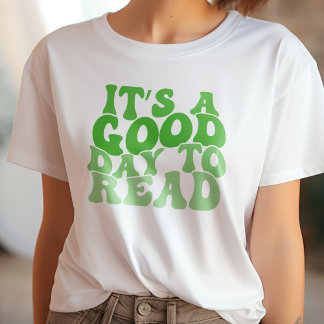 Camiseta Verde É Um Bom Dia para Ler Livro