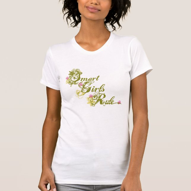 Camiseta Verde esperto da regra das meninas (Frente)
