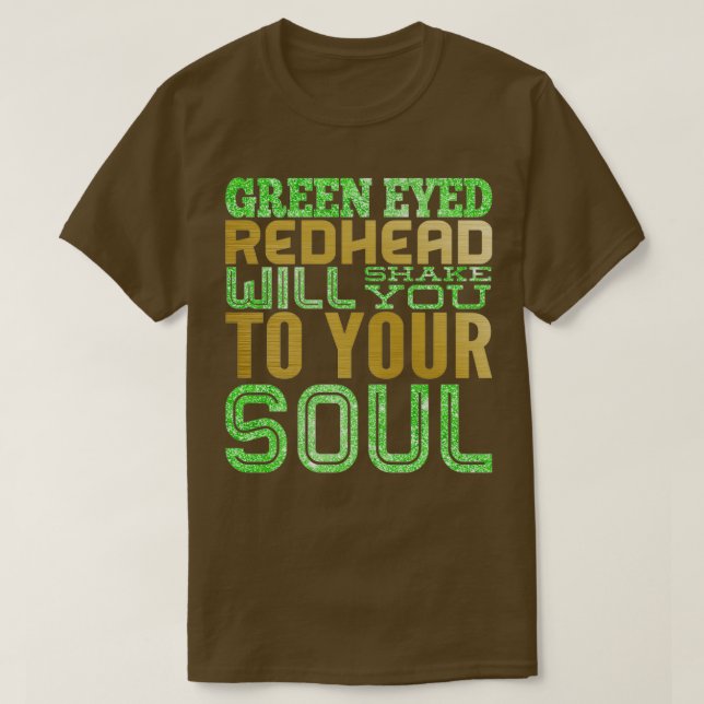 CAMISETA VERDE EYED REDHEAD (Frente do Design)