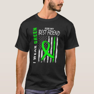 Camiseta Verde Fita Melhor Amigo Cerebral Sensibilização