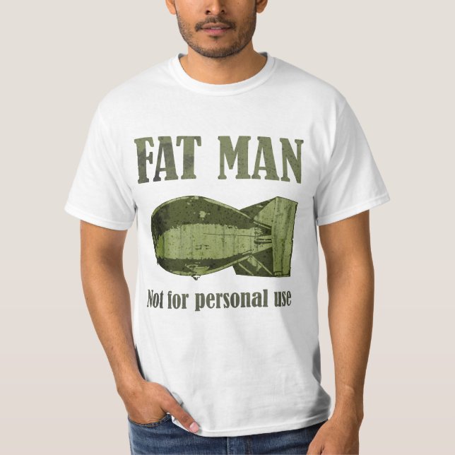 Camiseta Verde gordo do exército do homem (Frente)