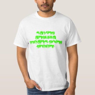 Camiseta VERDE indo dos meios de Anguilla da economia!