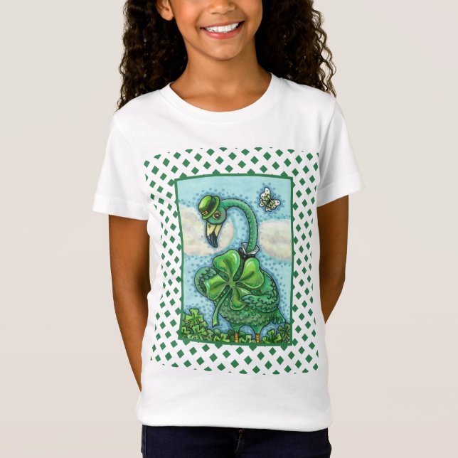 CAMISETA VERDE IRLANDESA FLAMINGO, RUA FELIZ E FELIZ. DIA D (Frente)
