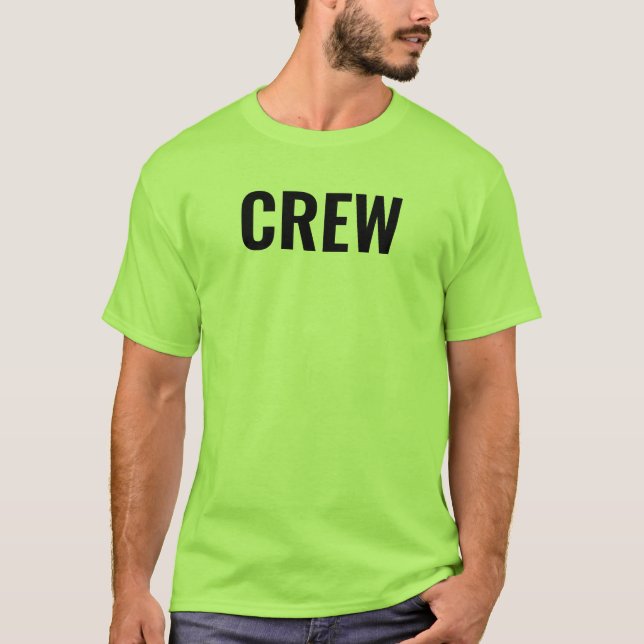Camiseta Verde limão de Tripulação Design de Duplo Lado (Frente)