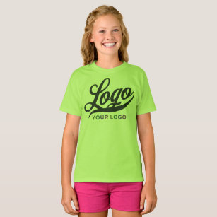 Camiseta Verde limão Empresa Logotipo Swag Crianças de negó
