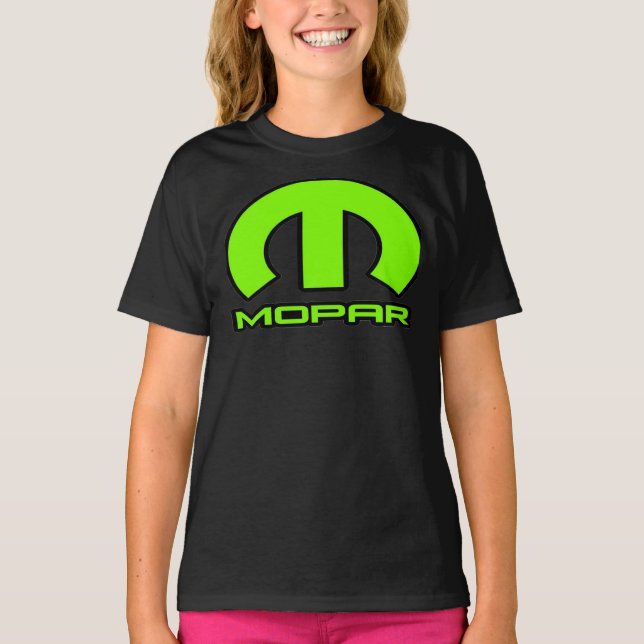 Camiseta VERDE LIMÃO GRANDE M Mopar Automobilia T-Shirt Clá (Frente)