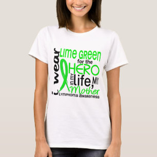 Camiseta Verde limão para o linfoma da mãe do herói 2