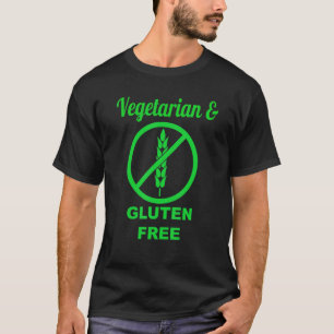 Camiseta Verde livre vegetariano e glúten