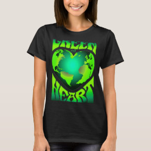 Camiseta Verde no Coração Eco Amigável ao Meio Ambiente Ret
