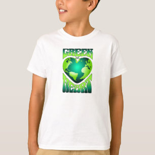 Camiseta VERDE NO CORAÇÃO Retrô Ecológico Ecológico