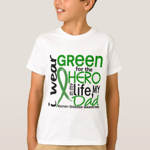 Camiseta Verde para a doença renal do pai do herói 2