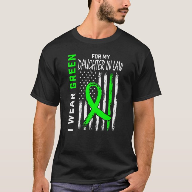 Camiseta Verde Para Minha Filha Em Direito Doença Renal Awa (Frente)