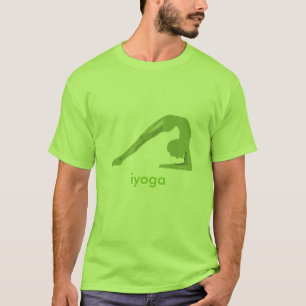 Camiseta verde pose de yoga