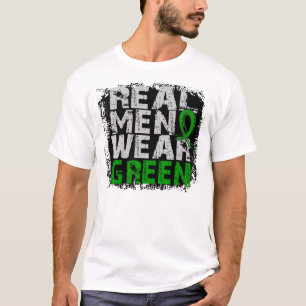 Camiseta Verde real do desgaste de homens da paralisia