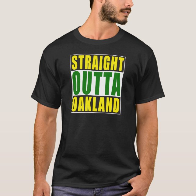 Camiseta Verde reto de Outta Oakland (Frente)