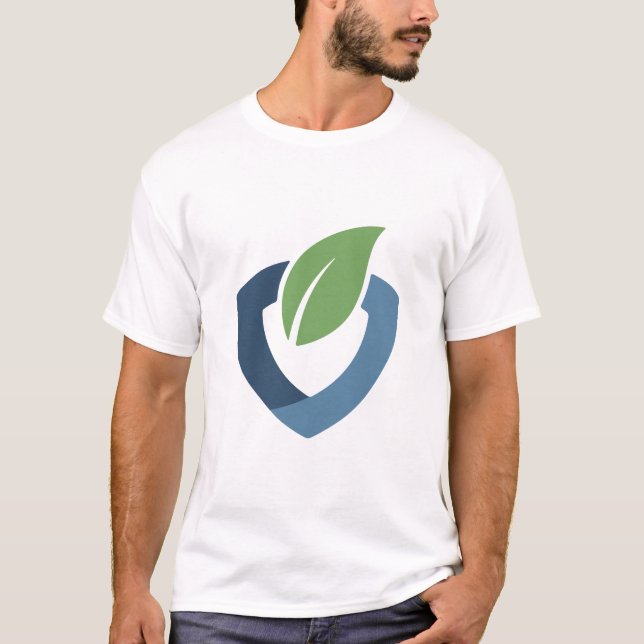 Camiseta Verde Símbolo de Reciclagem de Folhas Eco (Frente)