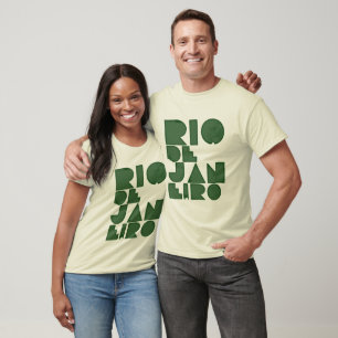 Camiseta Verde tipográfico Rio
