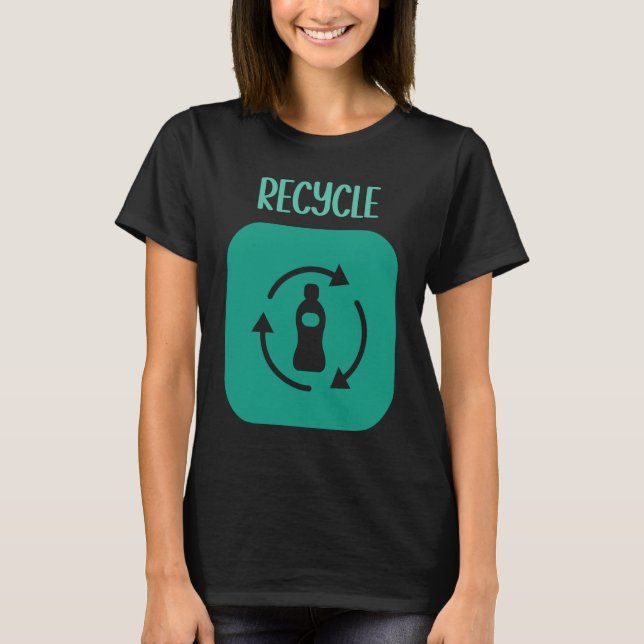 Camiseta Verde Vegan Plastic Free Save Earth (Frente)