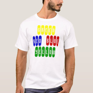 Camiseta VERDE, VERMELHO, AZUL, AMARELO, tshirt