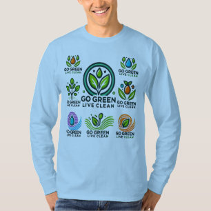 Camiseta Verde, Viva Limpo - Terra Dia Longa Folga