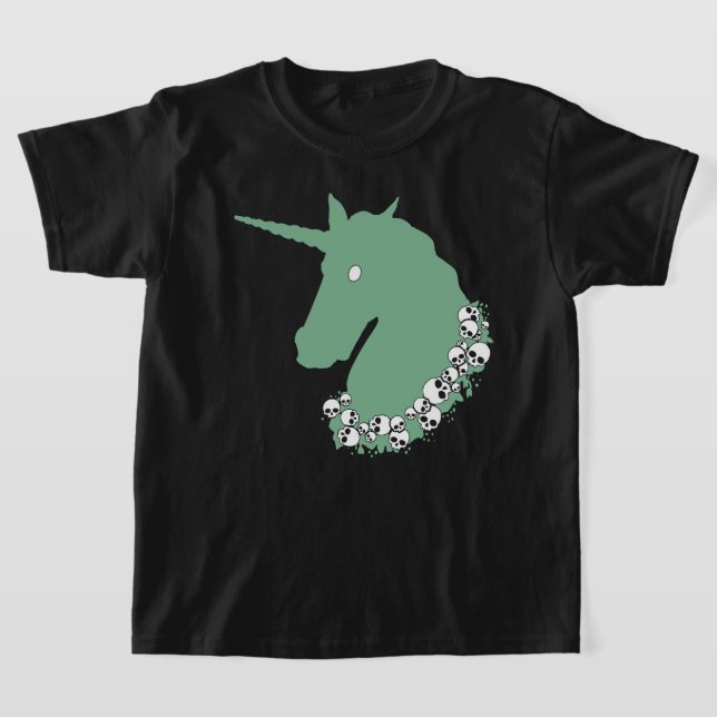 Camiseta Verde Zombie Unicórn (Postura )