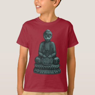 Camiseta Verdigris Green Budha Pixel Art
