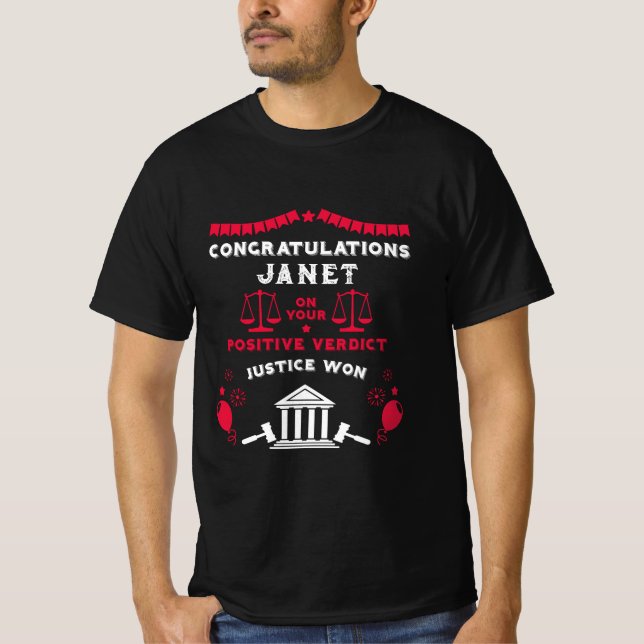 Camiseta veredicto do Tribunal parabéns (Frente)