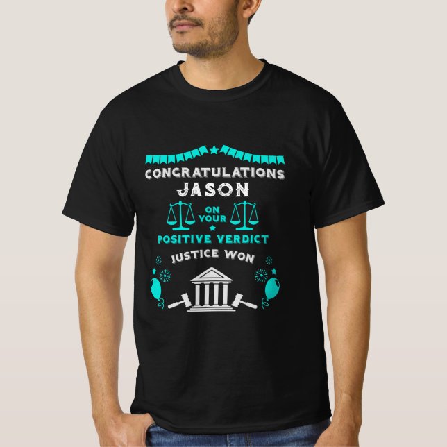 Camiseta veredicto do Tribunal parabéns (Frente)
