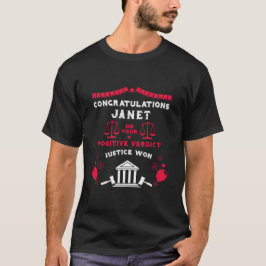 Camiseta veredicto do Tribunal parabéns