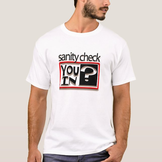 Camiseta verificação da sanidade… (Frente)