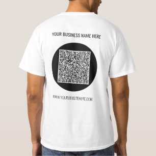 Camiseta Verificação de código QR e T-Shirt comercial de te