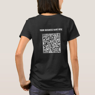 Camiseta Verificação de código QR e T-Shirt comercial de te