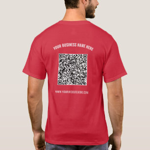 Camiseta Verificação de código QR e T-Shirt comercial de te