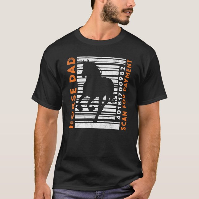 Camiseta Verificações De Pai De Cavalo De Mens Para Cavalo  (Frente)