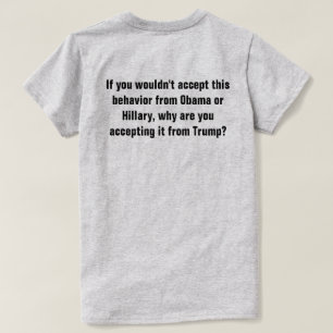 Camiseta Verificações e balanços espezinham Obama Hillar