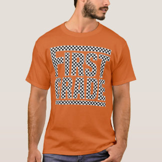 Camiseta Verificado no 1º ano de volta para a escola Menina