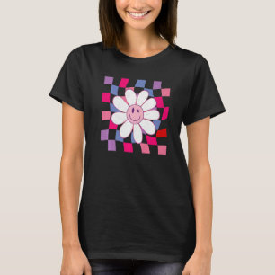 Camiseta Verificado o Smiley Happy Face Wavy Checkerboard H