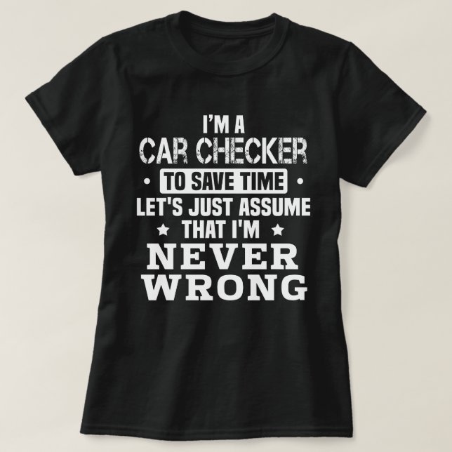Camiseta Verificador de Carros (Frente do Design)