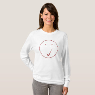 Camiseta Verifique a face - tique/vermelho.
