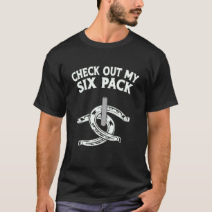 Camiseta Verifique Meu Seis Pacote de Lançador de Ferradura