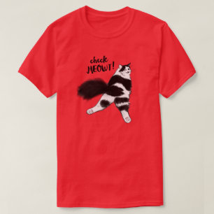 Camiseta Verifique o gráfico preto e branco engraçado