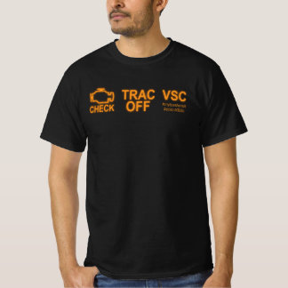 Camiseta Verifique o traço do mecanismo das luzes de aviso