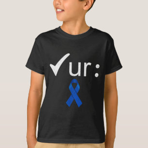 Camiseta Verifique seu cólon conscientização sobre o câncer