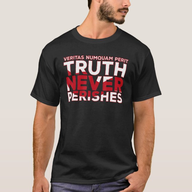 Camiseta Veritas Numquam Perit Truth Nunca me persegue (Frente)