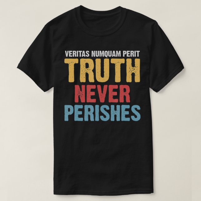 Camiseta Veritas numquam perit Truth nunca perde (Frente do Design)