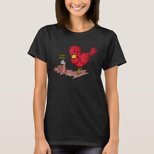 Camiseta Verme Como Um Traje De Gato Vestido Aw Meow Bird D (Frente)