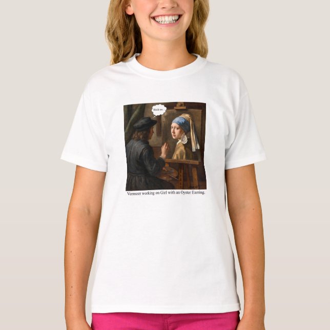 Camiseta Vermeer working on Girl with Oyster Earring. (Frente)