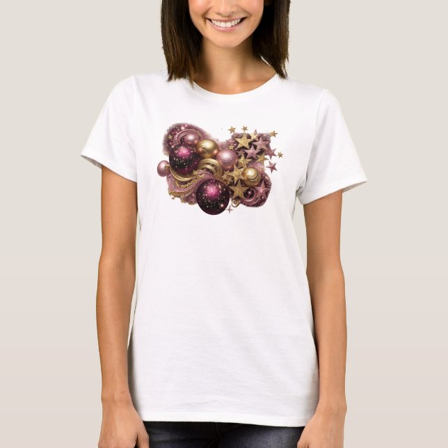 Camiseta Vermelha Atraente CHRISTMAS MAGIC (Frente)